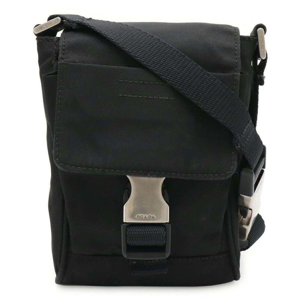 PRADA Leather Pochette Shoulder Bag